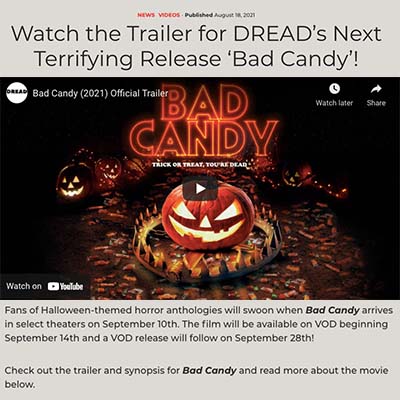 Watch the Trailer for DREAD’s Next Terrifying Release ‘Bad Candy’!